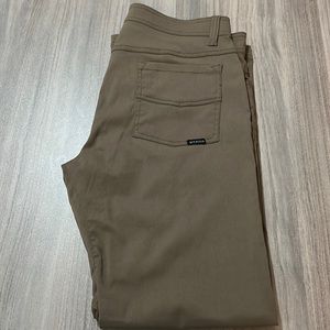mens prana brion slim fit size 32 performance pants